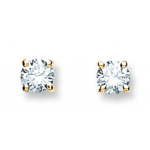 18ct Yellow Gold 0.60ctw Claw Set Diamond Stud Earrings